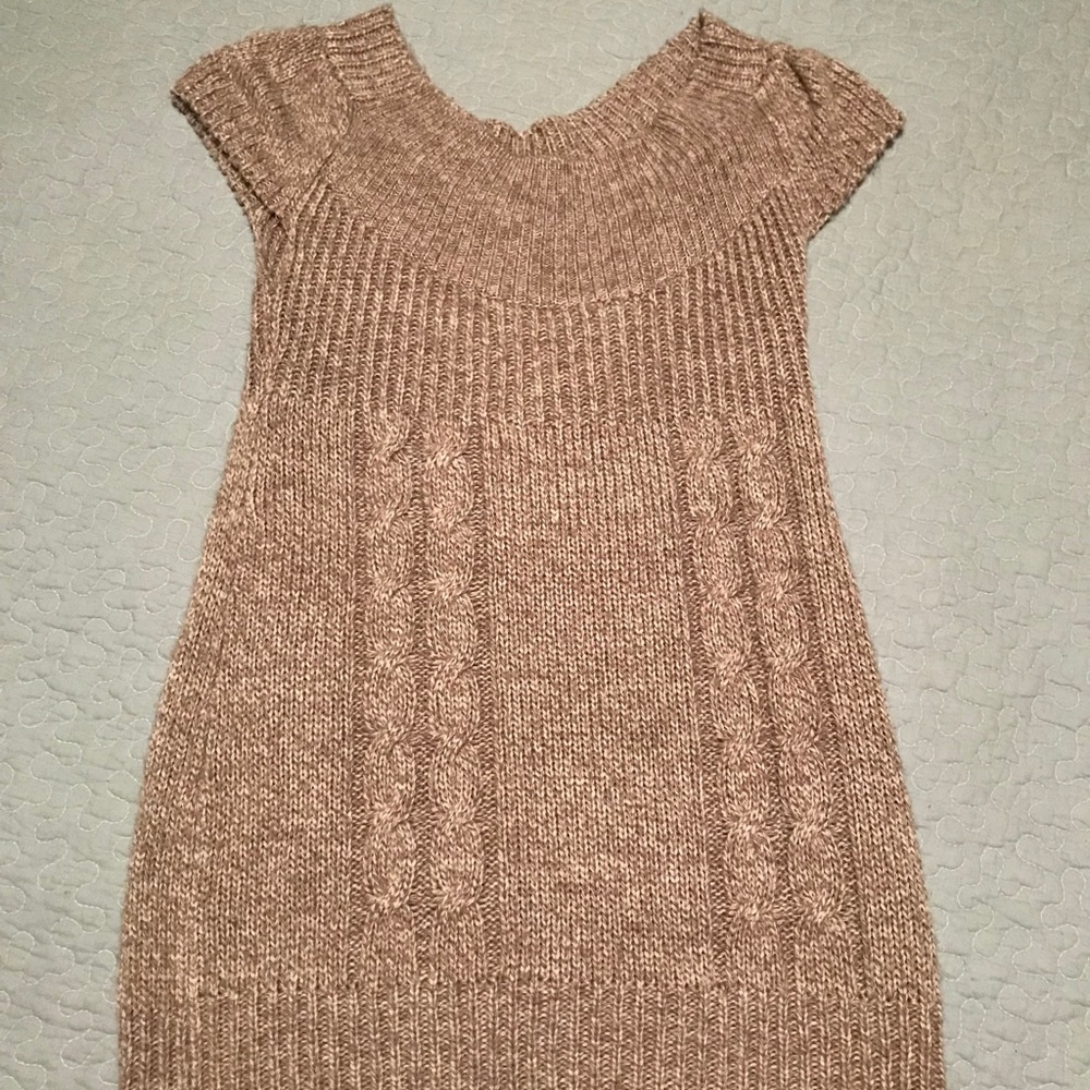 Nude Sweater Dress or Extra long Sweater L